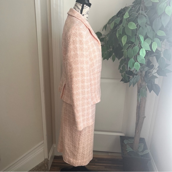 Paule Vasseur Tweed Vintage 2-Piece Suit Pink Sz 40/42 - Picture 6 of 16